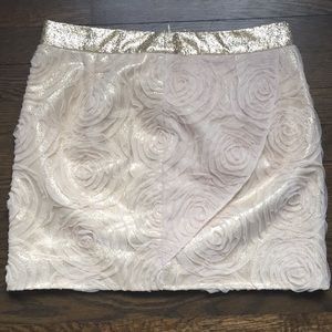 2B Rych Gold & Cream Rosette Skirt